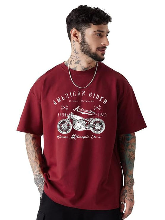 Oversize Rider Printed T-shirt for Men,Pack of 1